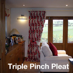 Triple Pinch Pleat Heading